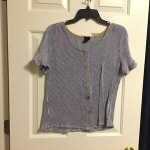 W5 Blue Striped Blouse